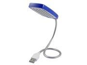 Blue Shell White 28 LED Light Flexibly Gooseneck Laptop USB Lamp