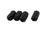 4 Pieces Black Clip on Ferrite Ring Core for 5mm Diameter Cable