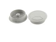 2 Pcs 2.36 Dia Grommet Cable Hole Round Covers for Computer Desk