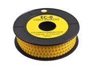 1000 x EC 0 Yellow PVC Arabic Number 0 1.5 3.0sq.mm Wire Cable Markers
