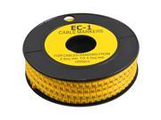 EC 1 Type Letter N Printed Cord Cable Markers Yellow 1000 Pcs