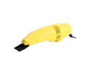 Yellow USB Port Mini Vacuum Keyboard Fan Cleaner Dust Collector for PC Laptop