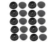 20 x Black 53mm Round Plastic Grommets Cable Hole Covers for Computer Desk