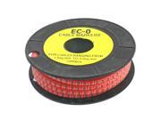1000Pcs Red Self Locking PVC Number 2 1.5 3sq.mm Cable Markers