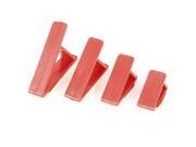 4 Pcs Red Plastic Triangular Cord Clips Cable Drops Managerment