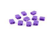Purple Plastic Earphone USB Fridge Line Wire Fixer Clips Holder 10 Pcs