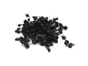 Unique Bargains 100 x Black Electrical Nylon Strain Relief Bushing for 5.5mm Width Cord