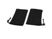2 Pieces Mp3 Mp4 Cell Phone Mobilephone Mesh Pouch Bags Black