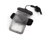 Clear Gray Waterproof Phone Smartphone Pouch Dry Bag Case w Neck Strap Armband