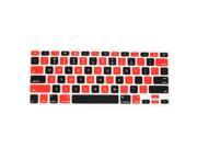 Soft Film PC Keyboard Cover Skin Protector Black Red for Apple MacBook Air 13.3