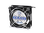 AC220 240V 0.07A 50 60Hz 80mm 2 Wires Case Cooling Cooler Fan w Metal Grill