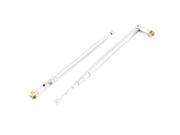 Unique Bargains Stainless Steel 6 Sections FM Radio TV Telescopic Antenna 39cm 15 Long