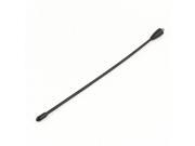 15cm Length 2.7mm Dia Male Threaded Rubber Coated Straight Antenna Aerial Black