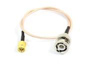 Unique Bargains BNC Male to SMA Male M M Connector RG316 Coaxial Cable 35cm Length for Router
