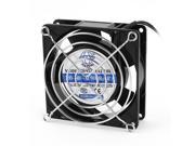95mmx25mm AC 220V 240V 0.07A 50 60Hz 2 Wires Case Cooling Fan w 2 Metal Grill