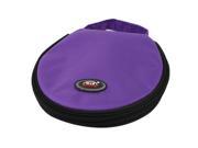 Round Design 20 Disc Purple Oxford Fabric CD DVD Holder Storage Bag Case