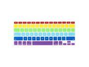 Unique Bargains Assorted Color Rainbow Keyboard Skin Cover Protector for Apple MacBook Air 13.3