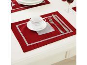 Sparkle Luxury Diamante Placemat Table Mat Velvet Wedding Ornament 30 x 40cm Red