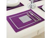 Sparkle Luxury Diamante Placemat Table Mat Velvet Wedding Ornament 30 x 40cm Purple