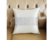 Sparkle Luxury Diamante Cushion Cover Velvet Wedding Party Decor 45 x 45cm Cream