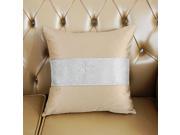 Sparkle Luxury Diamante Cushion Cover Velvet Wedding Party Ornament 45 x 45cm Beige