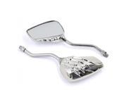 Global Bargains 2pcs Silver Tone Skeleton Hand Designed Rearview Blind-spot Mirror for Motorbike Global Bargains 2pcs Silver Tone Skeleton Hand Designed Rearview Blind-spot Mirror for Motorbike