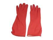 Unique Bargains Kitchen Dishwashing Wash Clean Latex Rubber Long Work Gloves Red Pair Unique Bargains Kitchen Dishwashing Wash Clean Latex Rubber Long Work Gloves Red Pair