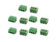 Global Bargains 10pcs 3.5mm Spacing 3-Pin PCB Mount Screw Terminal Blocks Green 300V 10A Global Bargains 10pcs 3.5mm Spacing 3-Pin PCB Mount Screw Terminal Blocks Green 300V 10A