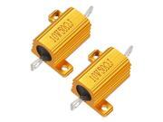 Unique Bargains 2 Pcs Aluminum Case Resistor 10W 50 Ohm Wirewound for LED Converter Rod Post Unique Bargains 2 Pcs Aluminum Case Resistor 10W 50 Ohm Wirewound for LED Converter Rod Post