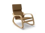 CorLiving LAQ 625 C Aquios Bentwood Contemporary Rocking Chair in Warm Brown