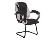 CorLiving WHL 300 C Black and Grey Mesh Fabric Office Guest Chair