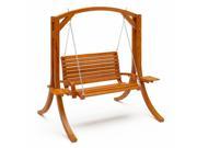 CorLiving PWC 331 S Wood Canyon Cinnamon Brown Stained Patio Swing