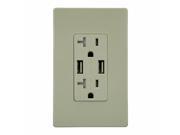 20A USB Receptacle Outlet Tamper Resistant USB Charger Outlet. TOPGREENER 4A High Speed USB Wall Charger In 20A TR Duplex Ivory Receptacle TU2204A I Ivory