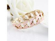 Fashion Jewelry Gold Color Alloy Hollow Out Colorful Enamel Braided Concise Bracelets and Bangles