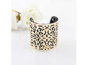 Designer Jewelry Bijoux Women Gold Color Alloy Hollow Out Punk Style Colorful Pu Leather Cuff Bracelets and Bangles