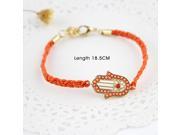 Spring 2014 wholesale handmade gold color alloy colorful hand shape beads rope bracelets and bangles