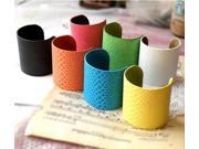 New 2014 wholesale gifts exaggerate colorful snake leather punk style cuff bracelets and bangles