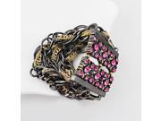 Designer Jewelry Bijoux Women Handmade Gold Black Color Alloy Colorful Round Imitation Crystal Beads Chains Bracelt