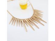 New 2014 Fashion Individual New Style Gold and Silver Color Alloy Exaggerate Spike Punk Necklace