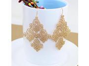 Bijoux 2014 designer jewelry discount cheap gold color alloy hollow out snow flower dangle earrings for women