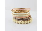designer jewelry bijoux fashion gold color alloy colorful enamel rhinestone flower multi layer bangles sets