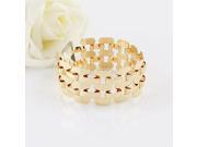 New 2014 Fashion Jewelry Gold Color Alloy Hollow Out Link Chain Punk Style Bracelets and Bangles For Women