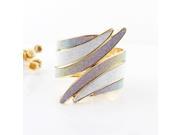 Fashion Jewelry New Design Gold Color Alloy Concise Colorful Irregular Cuff Bracelets and Bangles For Women