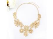 Spring 2014 Fashionable Gold Color Alloy Bird Flower Hollow Out Shorts Women Statement Necklace