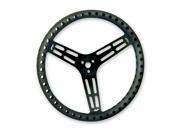 Lonacre Racing 56867 Flat Uncoated Black Aluminum Sprint Car Steering Wheel 15