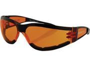 Bobster Esh202 Shield Ii Sunglasses Black W Amber Lens