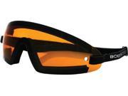 Bobster Bw201A Sunglasses Wrap Around Black W Amber Lens
