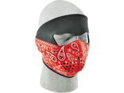 Zan Wnfm053 Full Face Mask Red Paisley Badanna