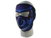 Zan Wnfm024 Full Face Mask Blue Chrome Skull