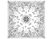 Zan B004 Bandanna White Paisley